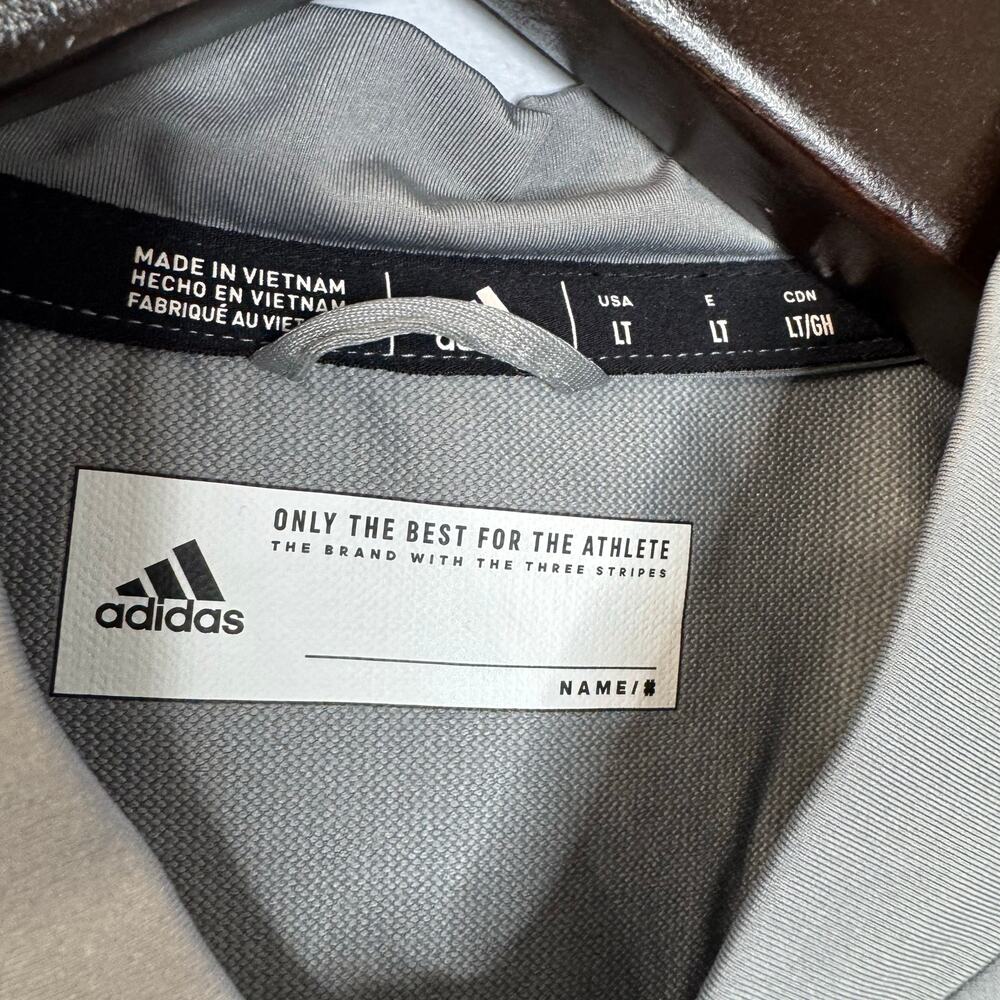Adidas Rutgers 1/4 Zip Grey Sport LS Pullover Jacket Men's L Tall Lightweight - Picture 5 of 11